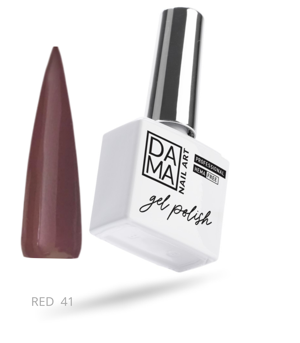41 DamaNailArt HEMA&TPO FREE ГЕЛ ЛАК RED №41 - Image 1