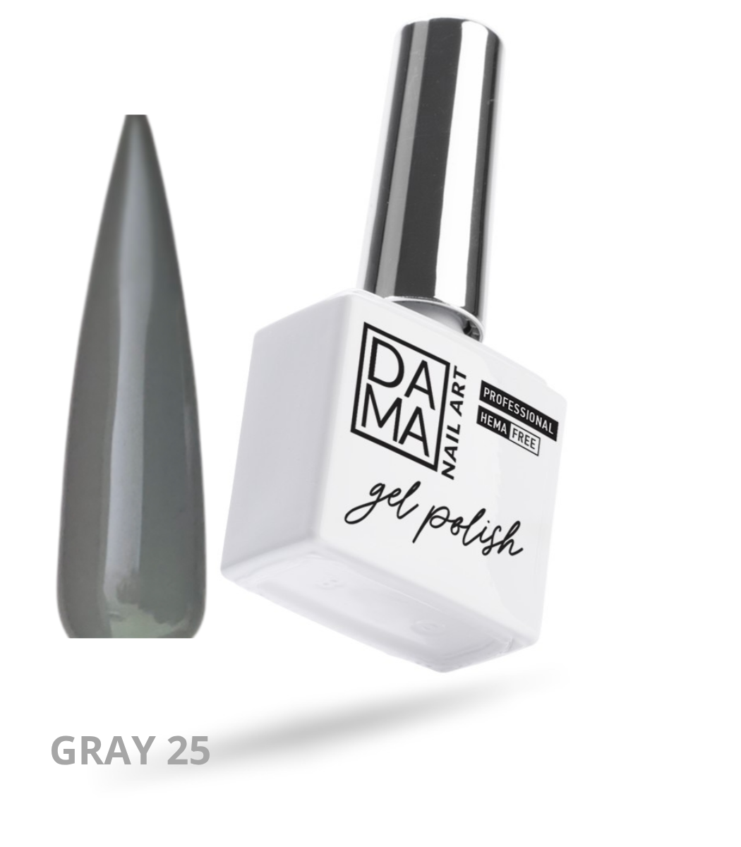 25 DamaNailArt HEMA&TPO ГЕЛ ЛАК GRAY №25 - Image 1
