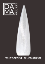 Dama Nail Art HEMA&TPO FREE Gel Polish CAT EYE WHITE 502 - Image 2
